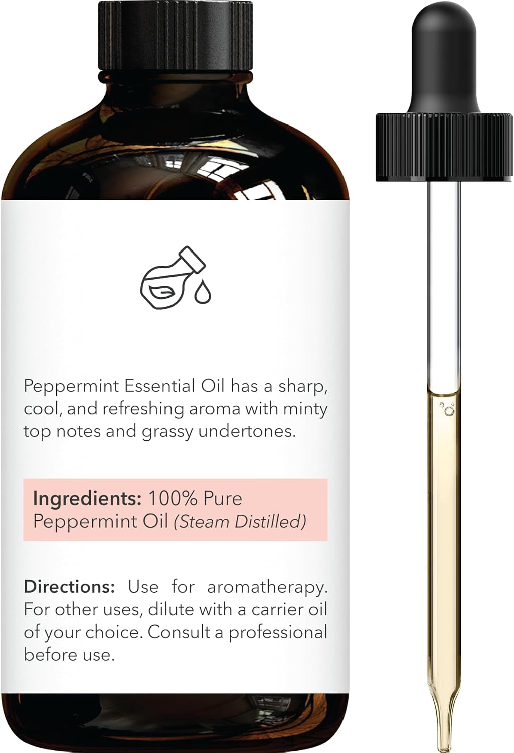 Peppermint Essential Oil - Huge 4 Fl Oz - 100% Pure and Natural - Premium Grade with Dropper - for Aromatherapy and Diffuser