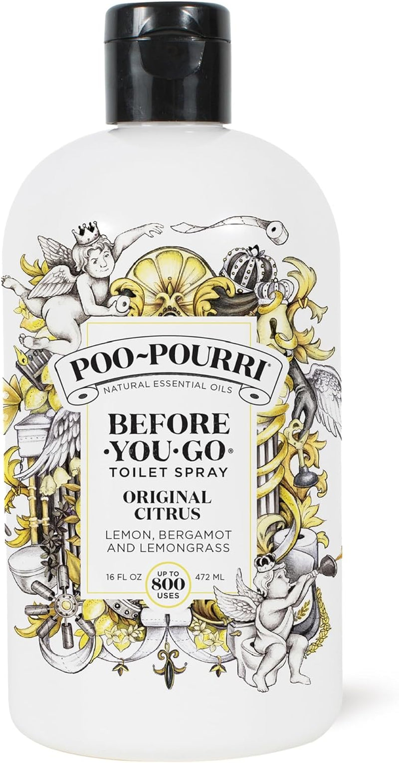 Before-You-Go Toilet Spray, Original Citrus, Refill Bottle 16 Fl Oz - Lemon, Bergamot and Lemongrass