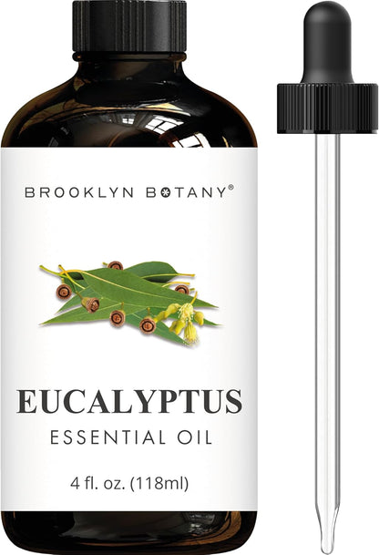 Eucalyptus Essential Oil - Huge 4 Fl Oz - 100% Pure and Natural - Premium Grade with Dropper - for Aromatherapy and Diffuser