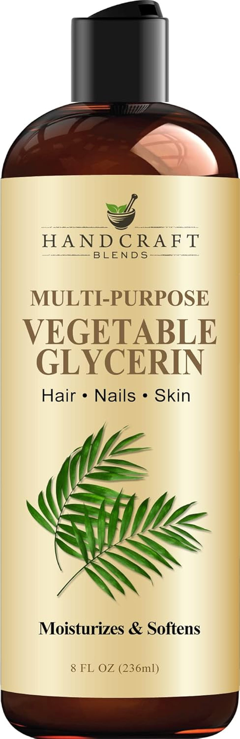 Vegetable Glycerin/Glycerine - for DIY Blends 8 Fl Oz - 100% Pure and Natural - Premium Grade Oil for Skin and Hair - Hair and Body - Massage