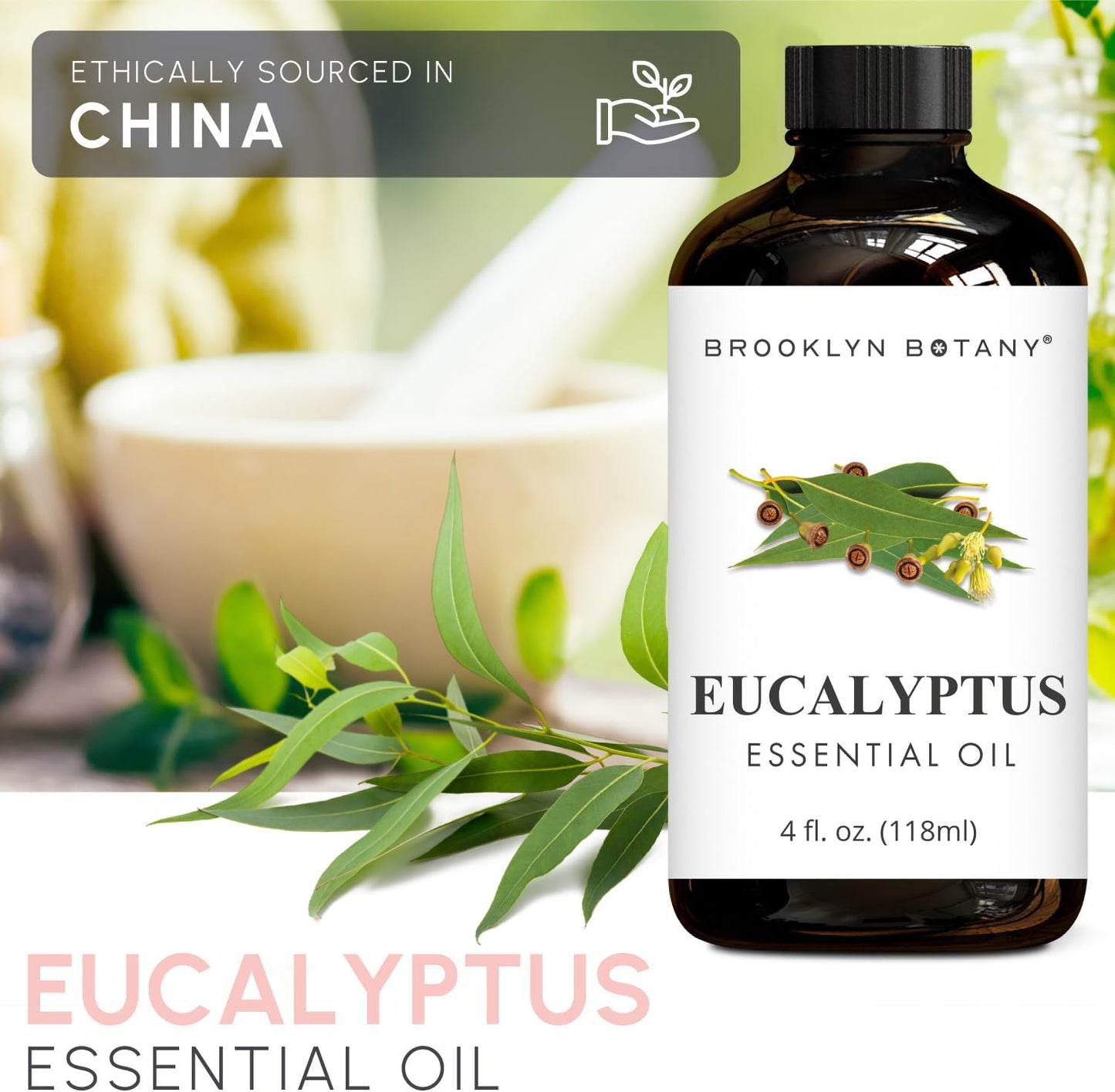 Eucalyptus Essential Oil - Huge 4 Fl Oz - 100% Pure and Natural - Premium Grade with Dropper - for Aromatherapy and Diffuser