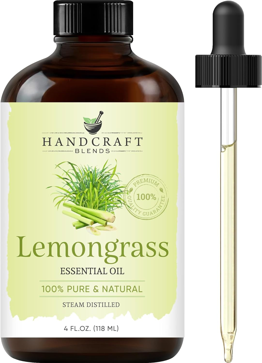 Lemongrass Essential Oil - Huge 4 Fl Oz - 100% Pure and Natural - Premium Grade Essential Oil for Diffuser and Aromatherapy