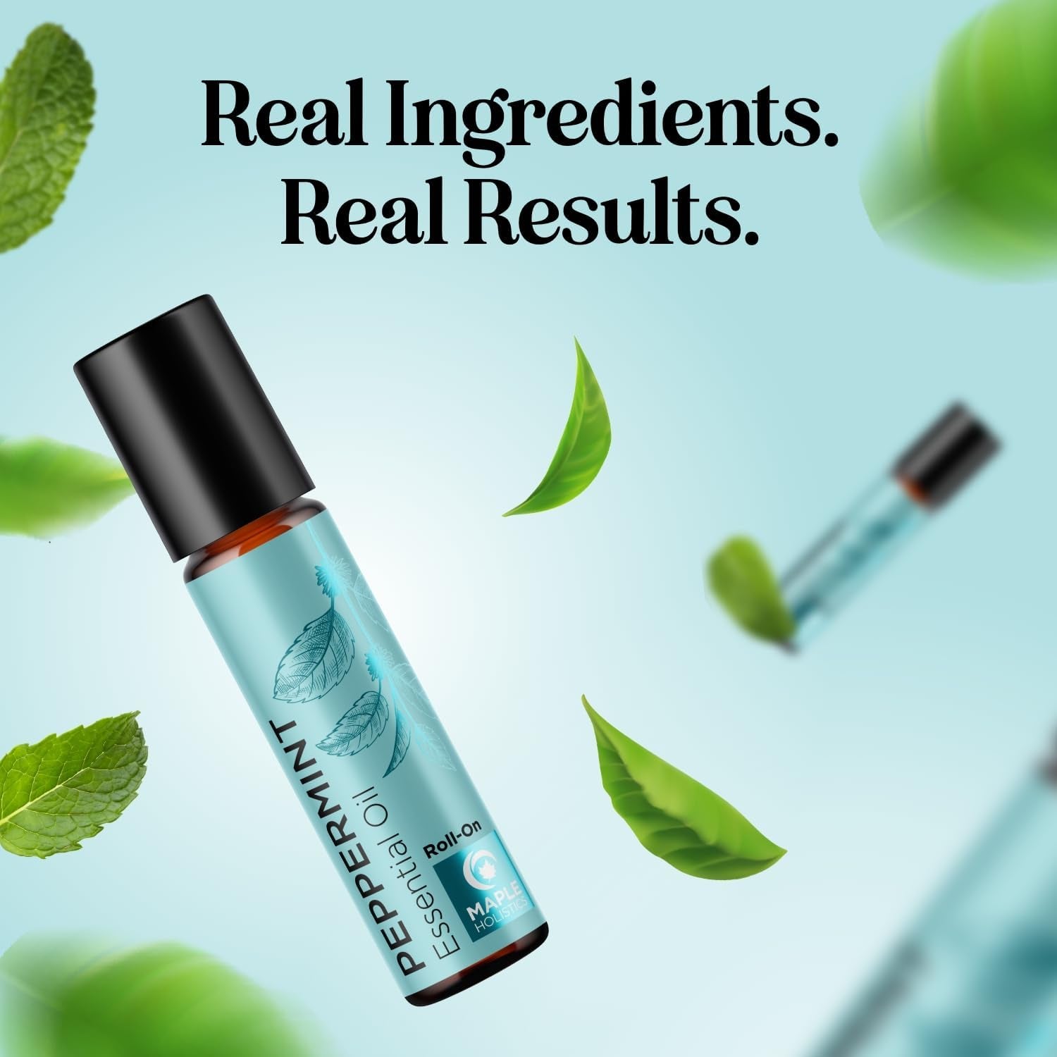 Peppermint Essential Oil Roll on - Pure Peppermint Oil Stick Travel Essentials with Aromatherapy Oil for Headaches - Pre-Diluted Natural Peppermint Oil Roll on for Energy Focus and Concentration