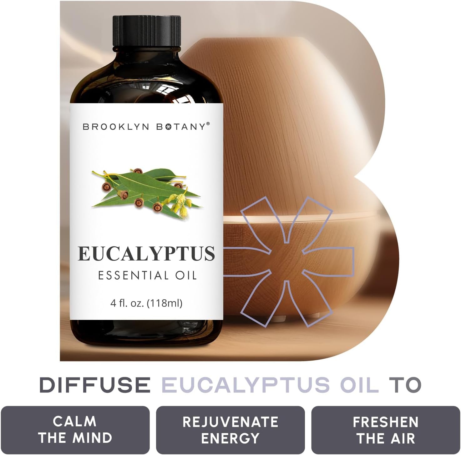 Eucalyptus Essential Oil - Huge 4 Fl Oz - 100% Pure and Natural - Premium Grade with Dropper - for Aromatherapy and Diffuser