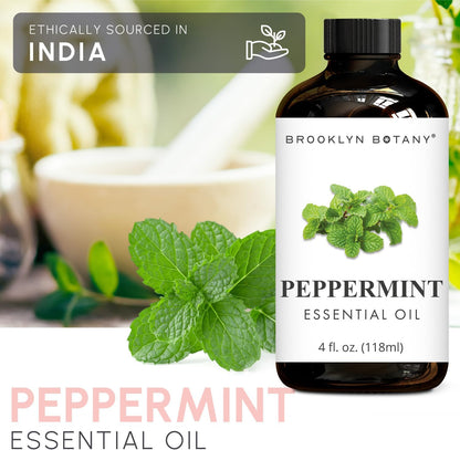 Peppermint Essential Oil - Huge 4 Fl Oz - 100% Pure and Natural - Premium Grade with Dropper - for Aromatherapy and Diffuser